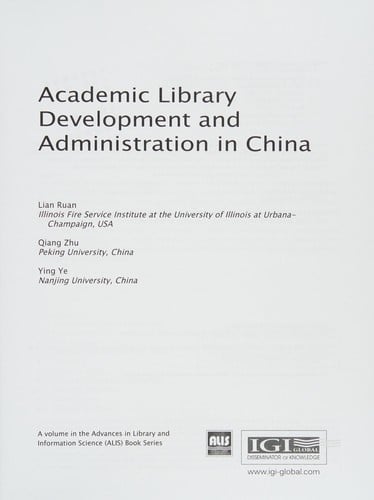 Academic Library Development and Administration in China