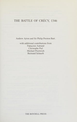 The Battle of Crécy, 1346