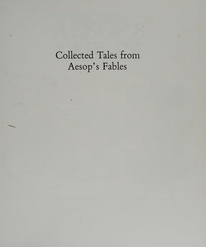 Collected tales from Aesop's fables