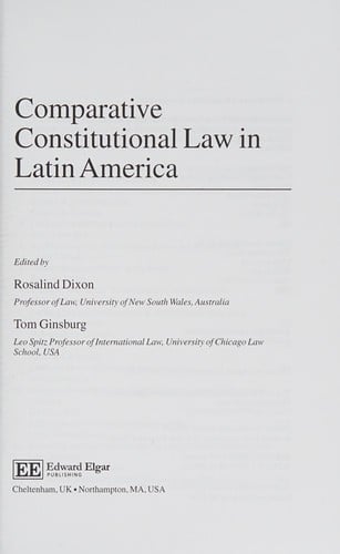 Comparative Constitutional Law in Latin America
