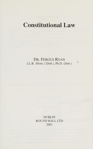 Constitutional Law (Essential Law Texts)