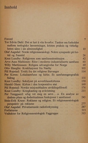 Det Religiøse Norge: religionssosiologiske artikler