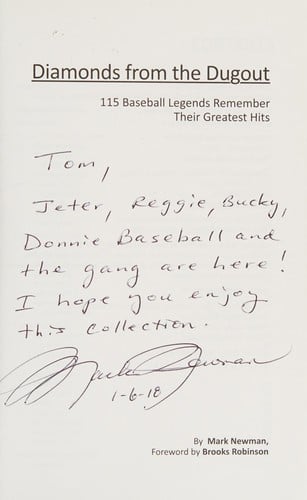 Diamonds from the Dugout: 115 Baseball Legends Remeber Their Greatest Hits