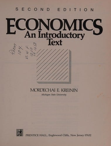 Economics, an introductory text