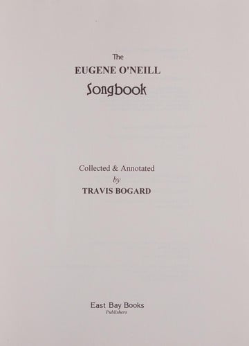 Eugene O'Neill Songbook