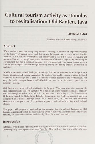 Expressions of culture, identity and meaning in tourism