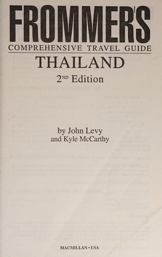 Frommer's Comprehensive Travel Guide Thailand (Frommer's Comprehensive Travel Guides)