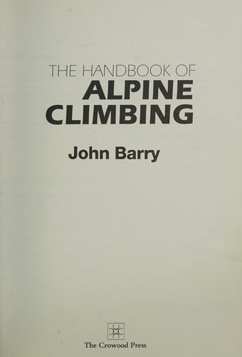 Handbook of Alpine Climbing
