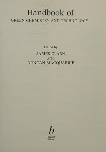 Handbook of green chemistry and technology