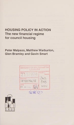 Housing policy in action: the new financial regime for council housing