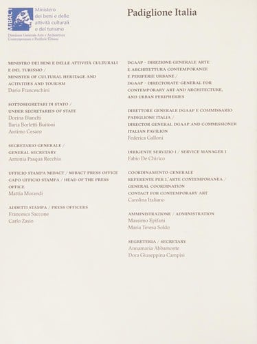 Mondo Magico: 57th Venice Biennale. Italian Pavilion