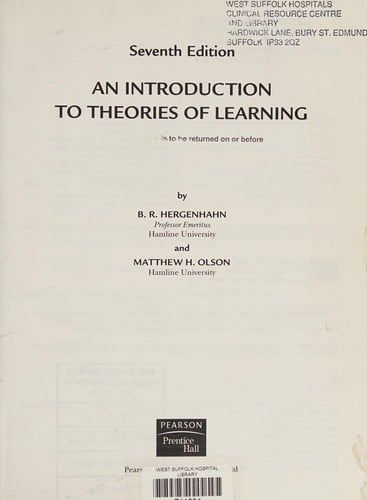 Introduction to the Theories of Learning