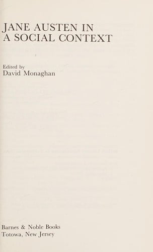 Jane Austen in a social context