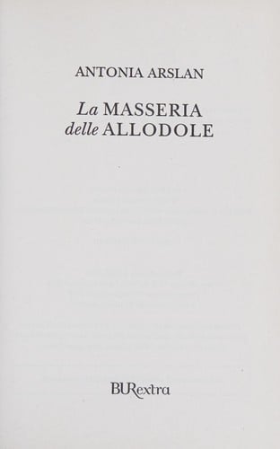 La Masseria Delle Allodole (Italian Edition)