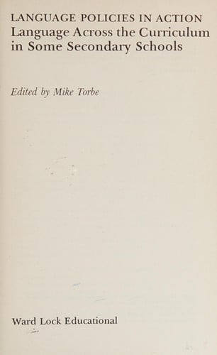 Language policies in action: language across the curriculum in some secondary schools