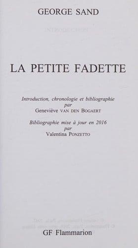 La Petite Fadette (GF) (French Edition)