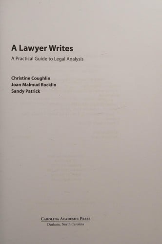 A lawyer writes