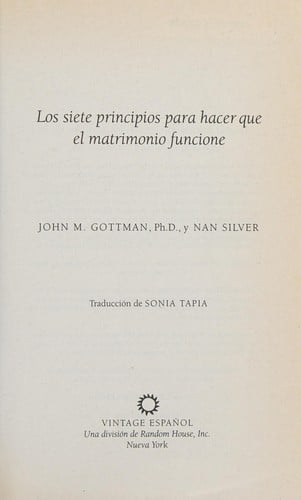Los siete principios para hacer que el matrimonio funcione