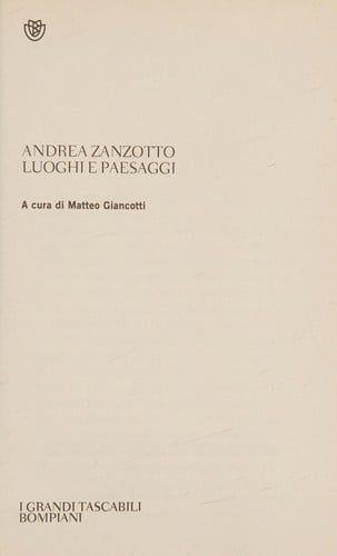Luoghi e paesaggi (Italian Edition)