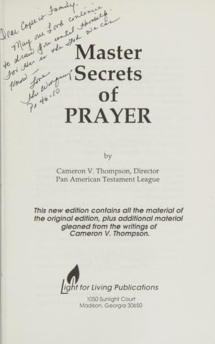 Master secrets of prayer