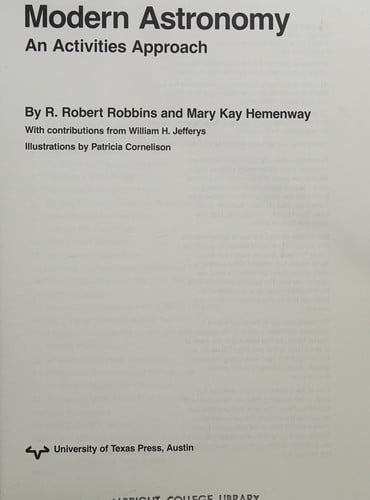 Modern astronomy: an activities approach