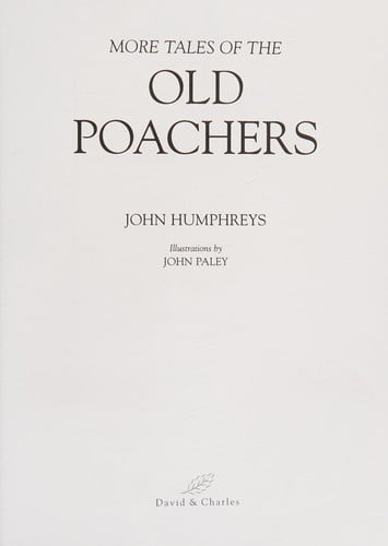 More Tales of the Old Poachers