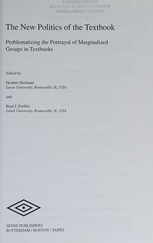 New Politics of the Textbook: Problematizing the Portrayal of Marginalized Groups in Textbooks