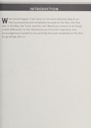 One - a Daily Devotional: One Way, One Truth, One Life