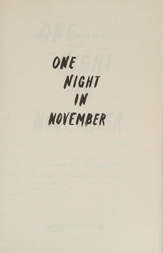 One Night in November