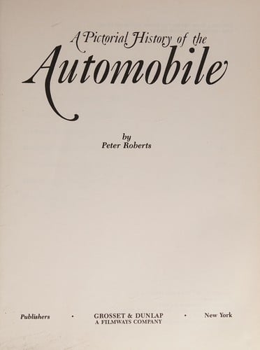 A pictorial history of the automobile