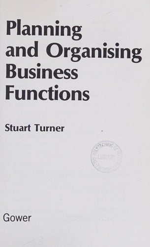 Planning and organising business functions