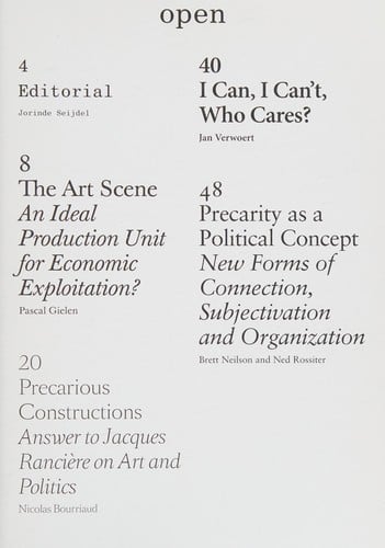 Open - A Precarious Existence