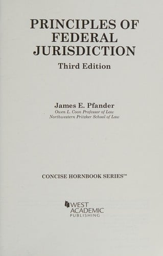 Principles of Federal Jurisdiction