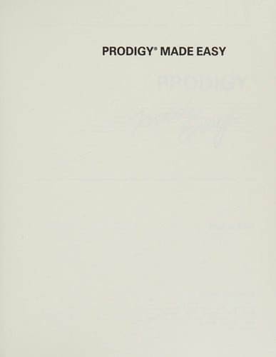 Prodigy made easy