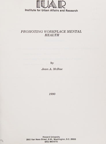 Promoting mental health policies in the workplace