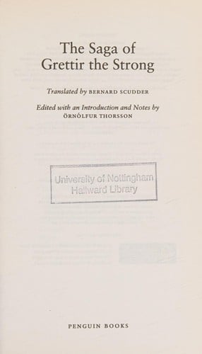 The saga of Grettir the Strong