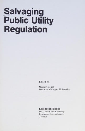 Salvaging public utility regulation
