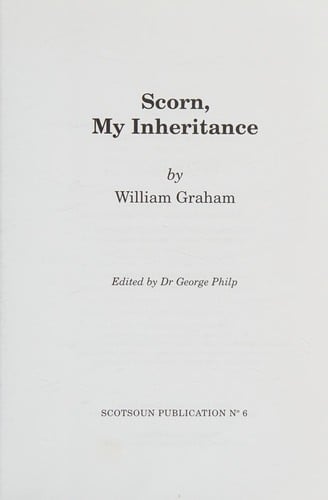 Scorn, my inheritance