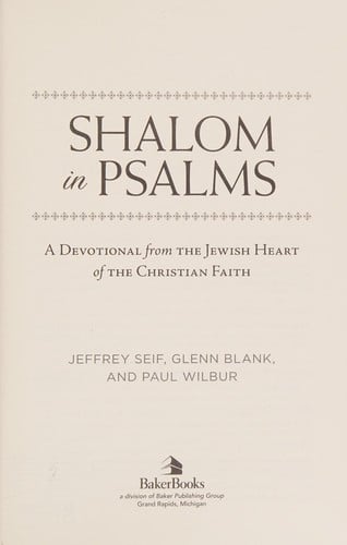Shalom in Psalms: A Devotional from the Jewish Heart of the Christian Faith