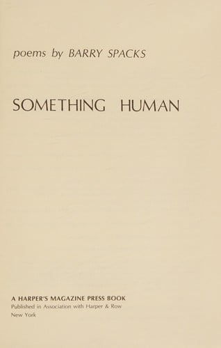 Something human; poems.