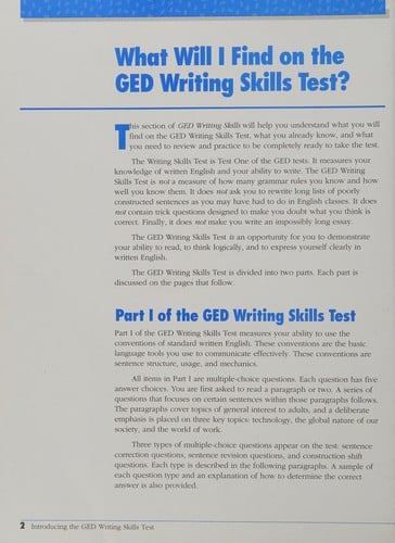 South-Western GED writing skills