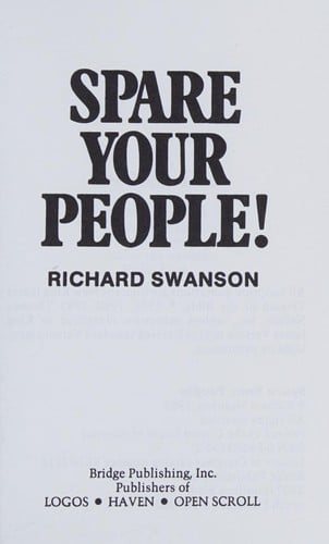 Spare your people!