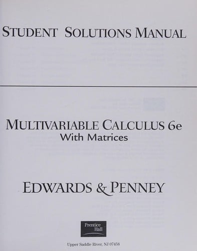 Student Solutions Manual