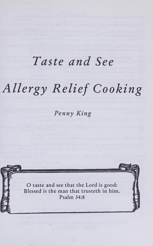 Taste & see: allergy relief cooking