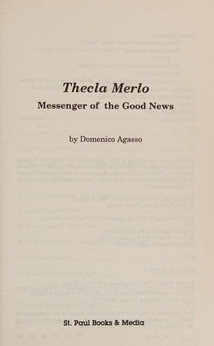 Thecla Merlo: messenger of the good news