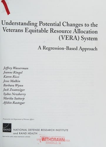 Understanding potential changes to the Veterans Equitable Resource Allocation System (VERA): a regression-based approach