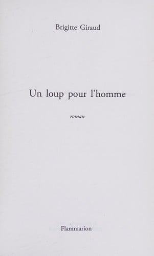 Un loup pour l'homme