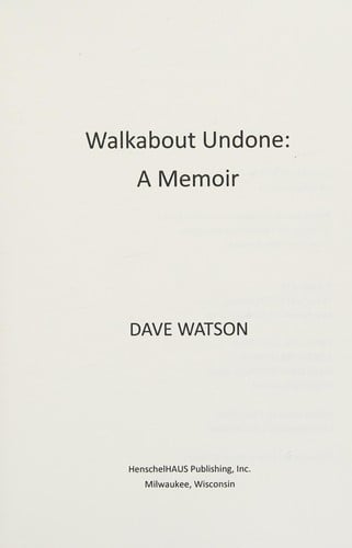 Walkabout Undone (PB)