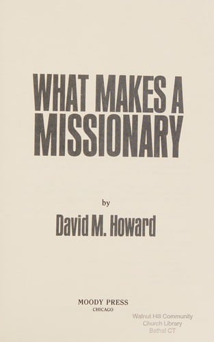 What makes a missionary