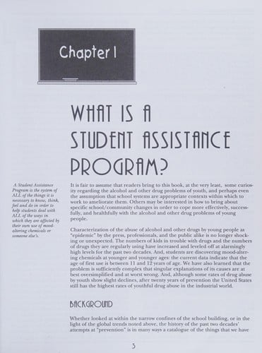 When chemicals come to school: the core team model of student assistance programs : the complete guide to student assistance programming for educators concerned about alcohol and other drug use